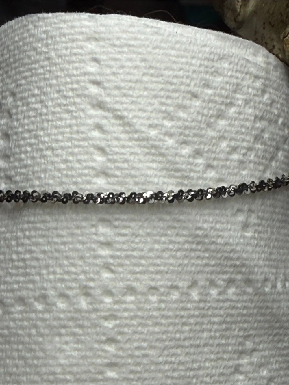 925 SOLID STERLING SILVER Salt&Pepper/Gunmetal twisted rope bracelet 8” NEW